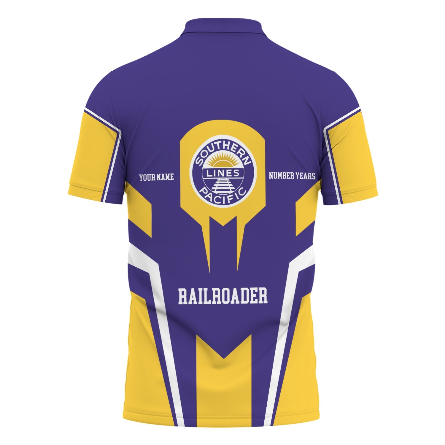 Railspirit Personalized Southern Pacific Railroad Polo Shirt Custom Year Railroader Shirt Gift Idea For Train Lover