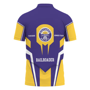 Railspirit Personalized Southern Pacific Railroad Polo Shirt Custom Year Railroader Shirt Gift Idea For Train Lover