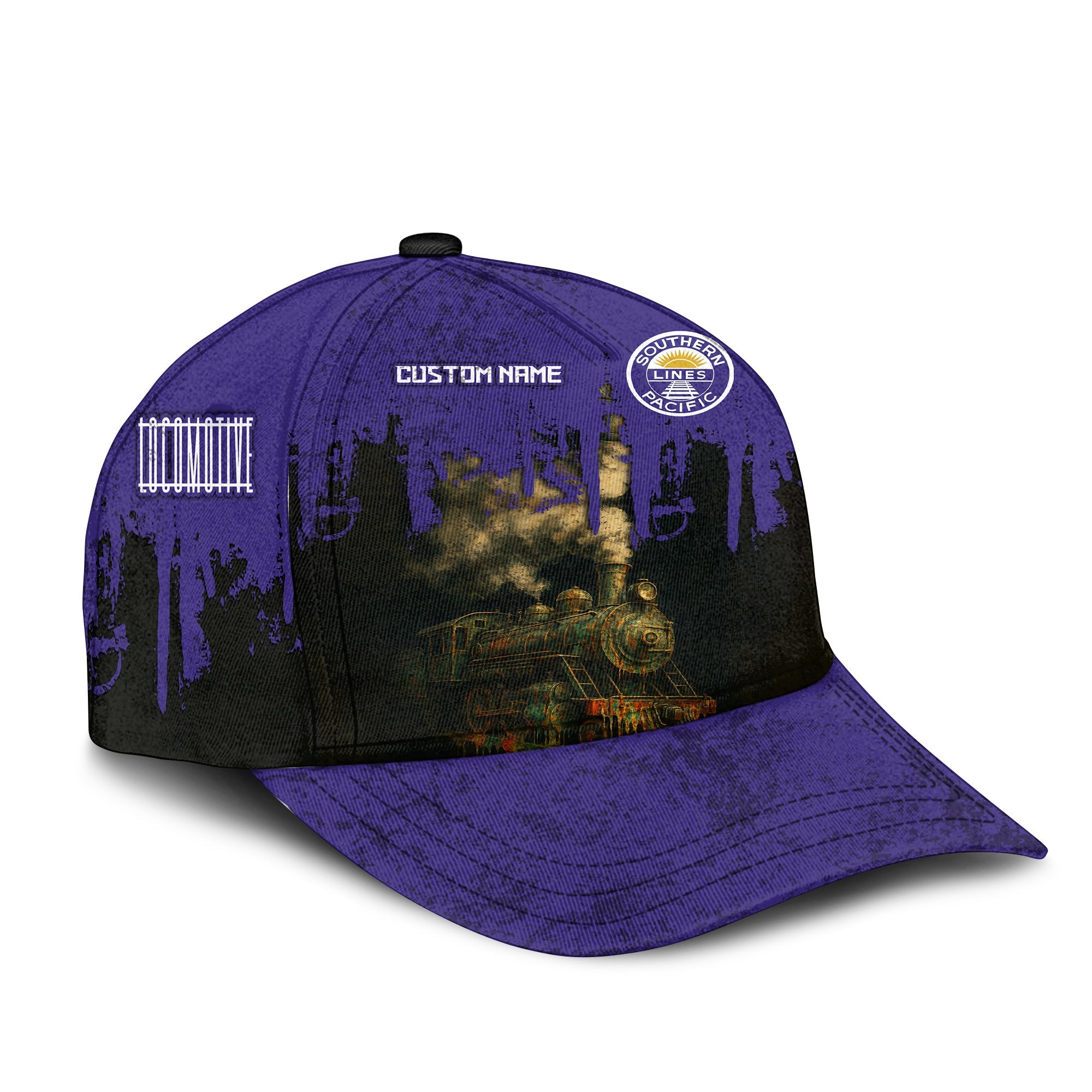 Railspirit Personalized Southern Pacific Railroad Classic Cap Vintage Train Art Style Cap For Locomotive Fans