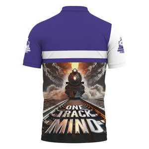 Railspirit Personalized Southern Pacific Railroad Polo Shirt One Track Mind Train Printed Shirt