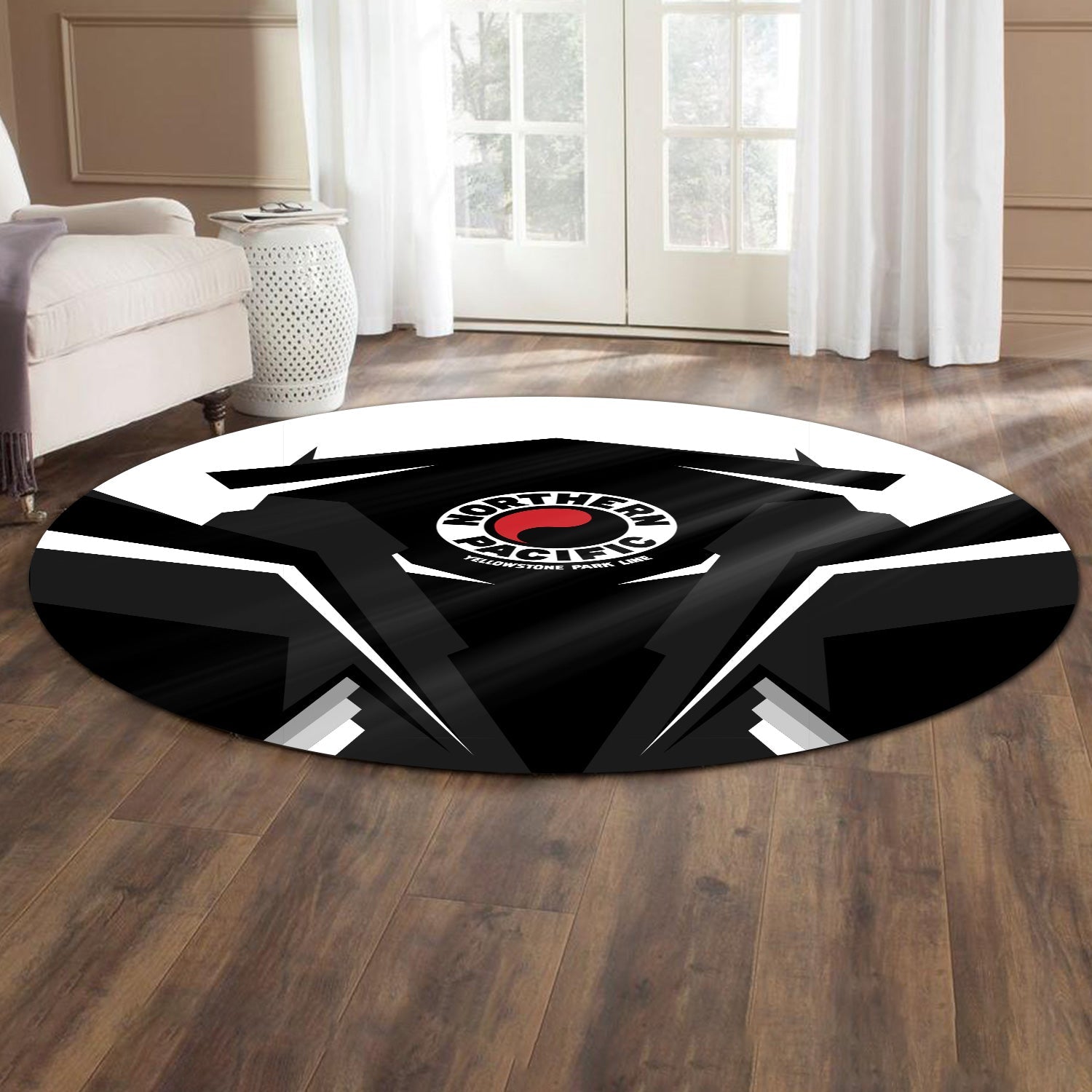 Railspirit Northern Pacific Railway Round Mat Strong Line Style Rug All Over Print