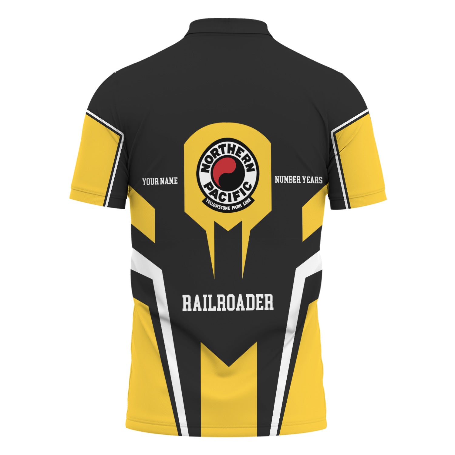 Railspirit Personalized Northern Pacific Railway Polo Shirt Custom Year Railroader Shirt Gift Idea For Train Lover