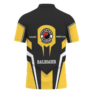 Railspirit Personalized Northern Pacific Railway Polo Shirt Custom Year Railroader Shirt Gift Idea For Train Lover