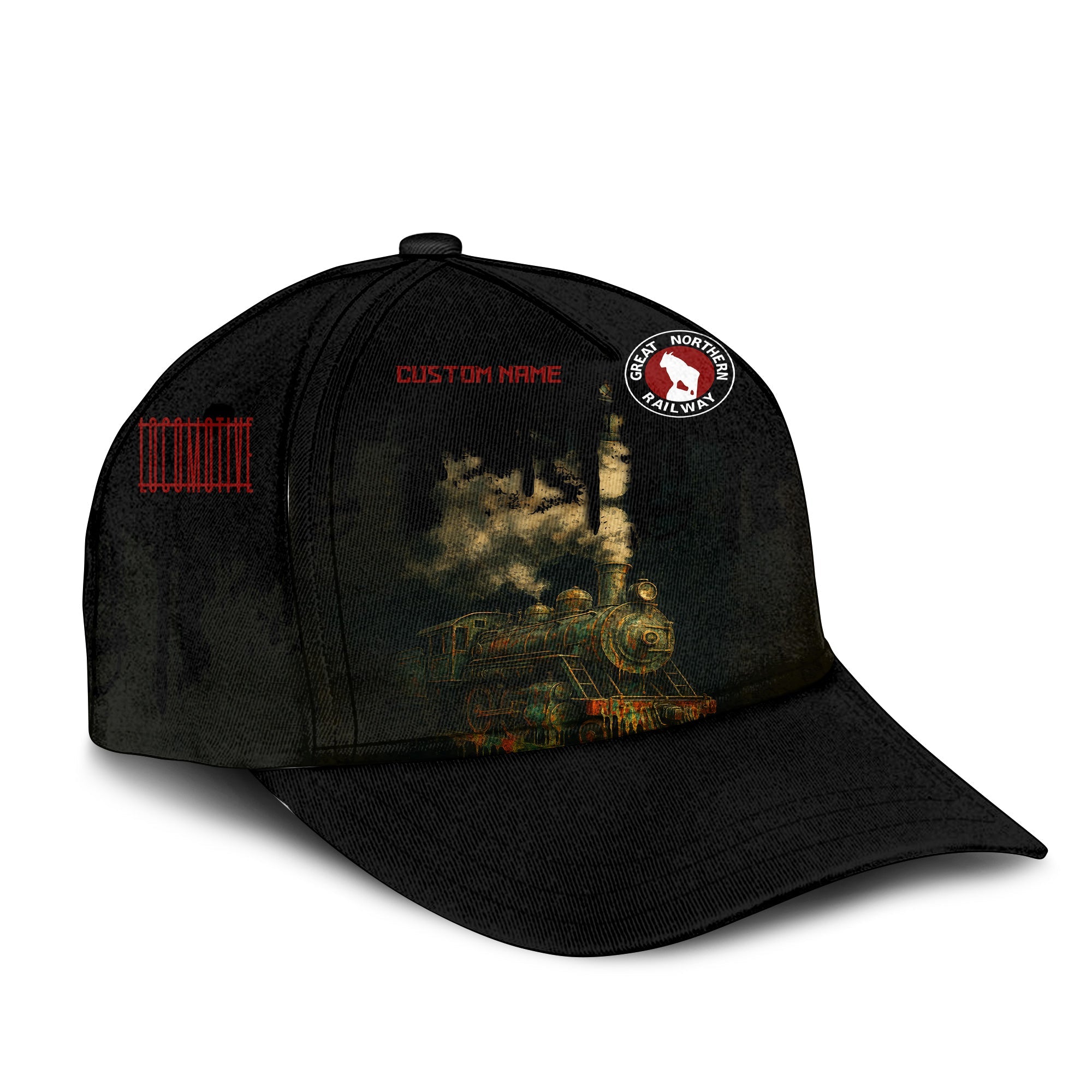 Railspirit Personalized Great Northern Railway Classic Cap Vintage Train Art Style GNR Cap For Locomotive Fans