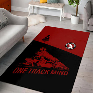 Railspirit Personalized Great Northern Railway Area Rug One Track Mind GNR Train Rug Gift Idea For Train Lover