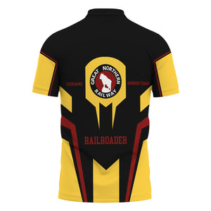Railspirit Personalized Great Northern Railway Polo Shirt Custom Year Railroader GNR Shirt Gift Idea For Train Lover