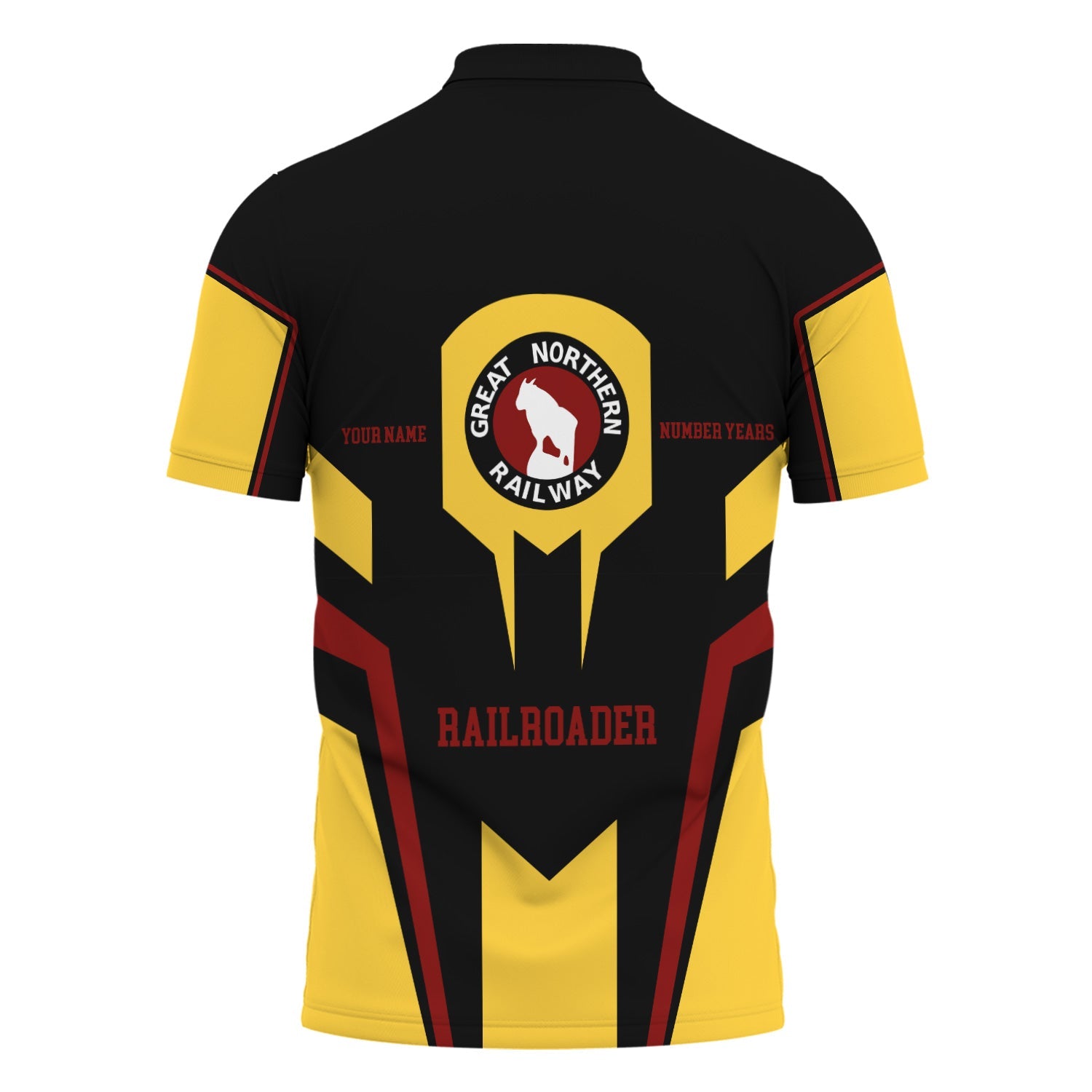Railspirit Personalized Great Northern Railway Polo Shirt Custom Year Railroader GNR Shirt Gift Idea For Train Lover