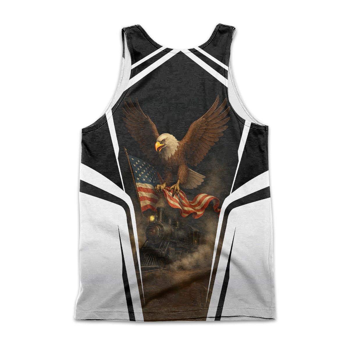 Railspirit Personalized Great Northern Railway Men Tank Top American Eagle Vintage Train GNR Shirt