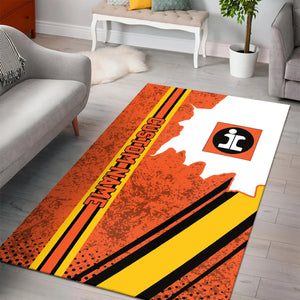 Railspirit Personalized Illinois Central Railroad Area Rug Vintage All Over Printed Rug