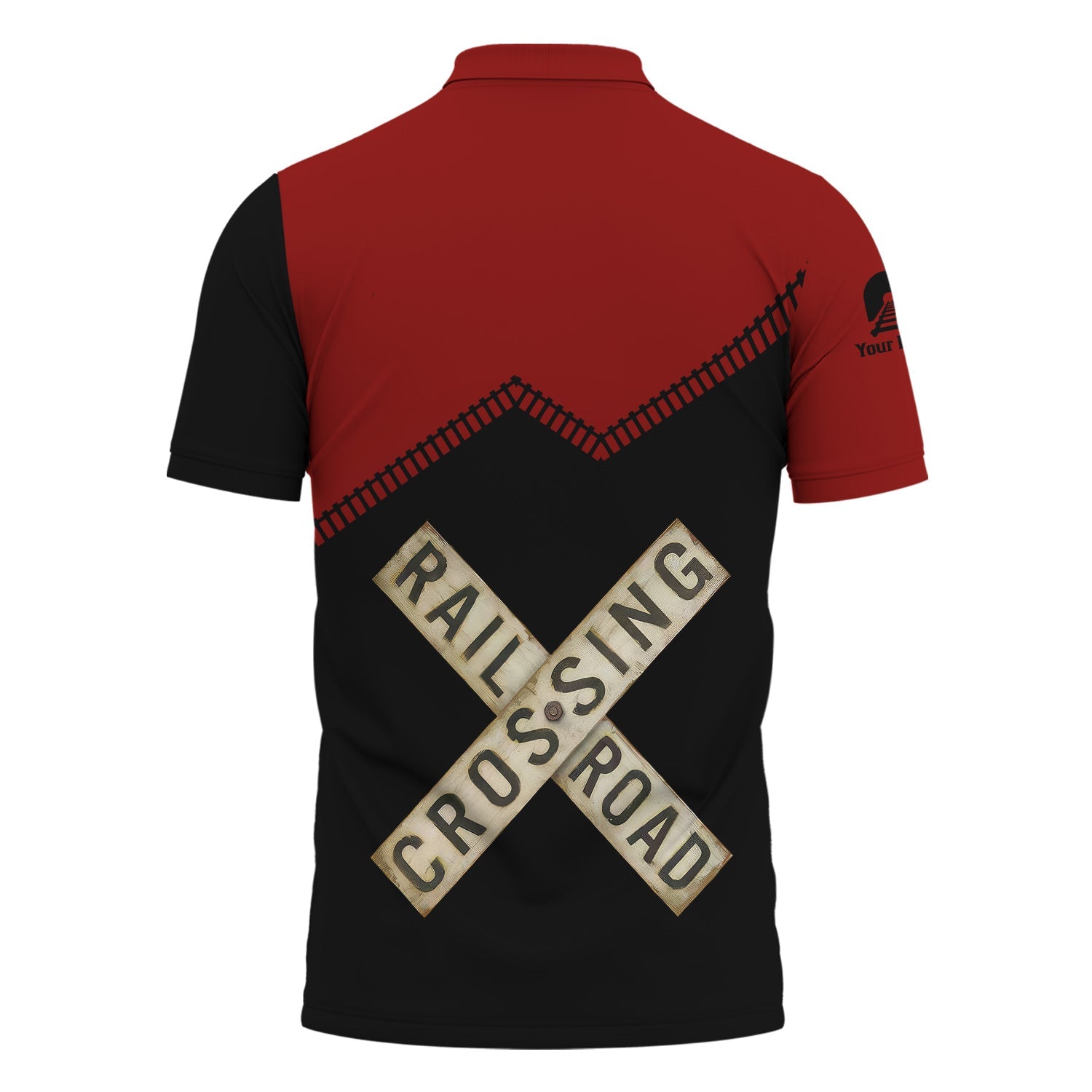 Railspirit Personalized Great Northern Railway Polo Shirt Railroad Crossing Printed Train Track Shirt