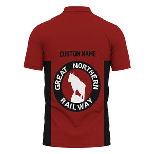 Railspirit Custom Name Great Northern Railway Polo Shirt Yes I Need All Those Train GNR Printed Shirt