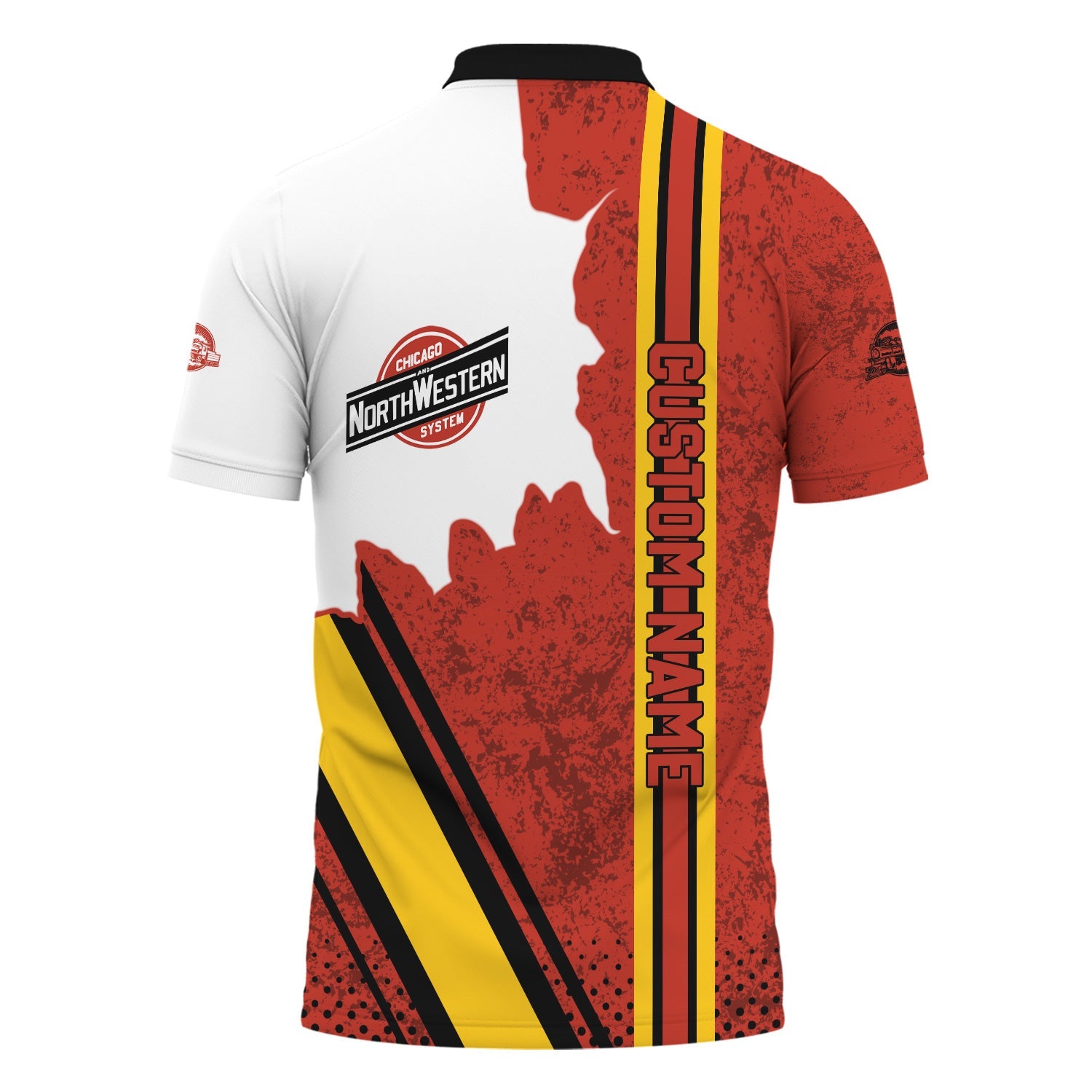 Railspirit Personalized Chicago and North Western Railway Polo Shirt All Over Printed Unisex Shirt