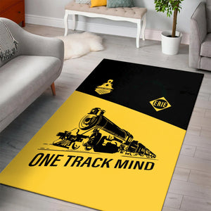 Railspirit Personalized Erie Railroad Area Rug One Track Mind Train Rug Gift Idea For Train Lover
