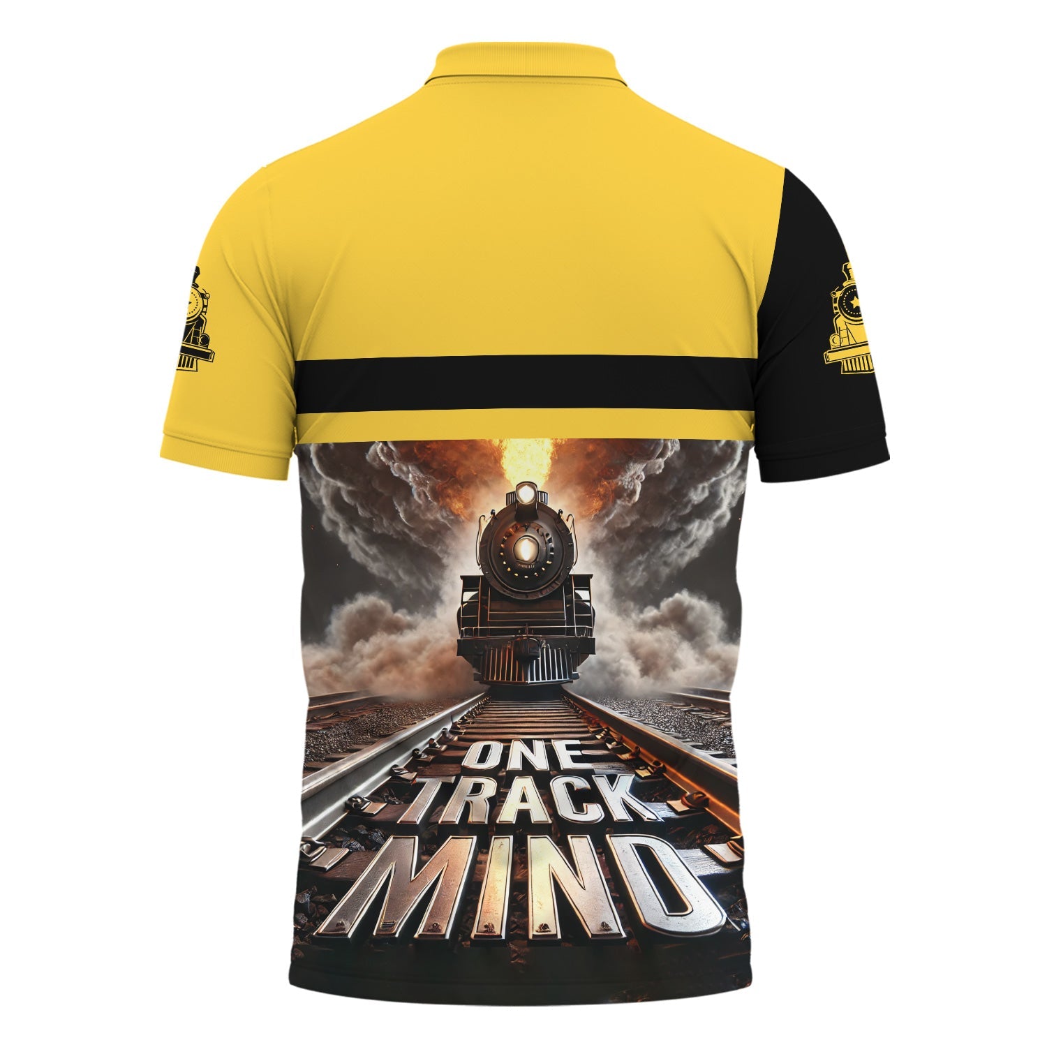 Railspirit Personalized Erie Railroad Polo Shirt One Track Mind Train Printed Shirt