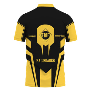Railspirit Personalized Erie Railroad Polo Shirt Custom Year Railroader Shirt Gift Idea For Train Lover