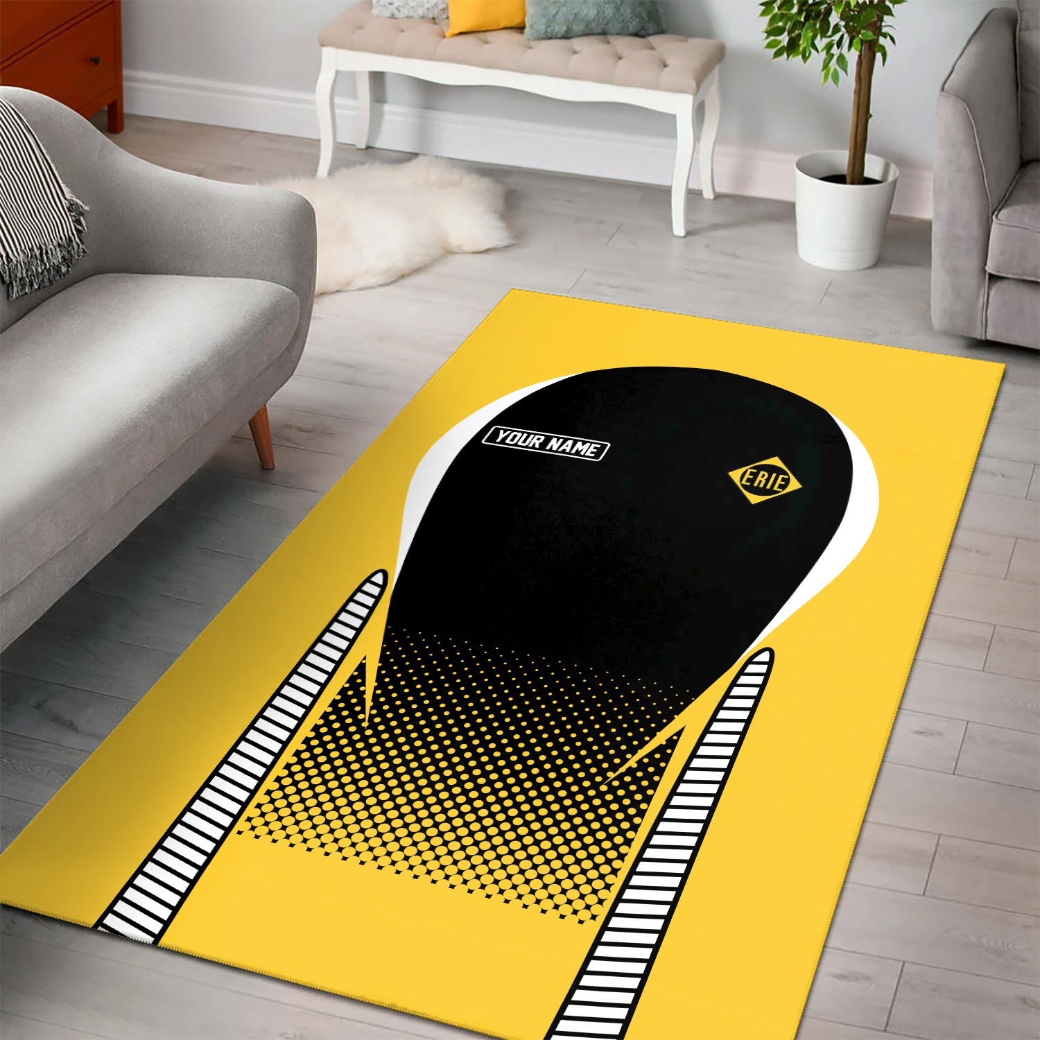 Railspirit Personalized Erie Railroad Area Rug All Over Printed Rug