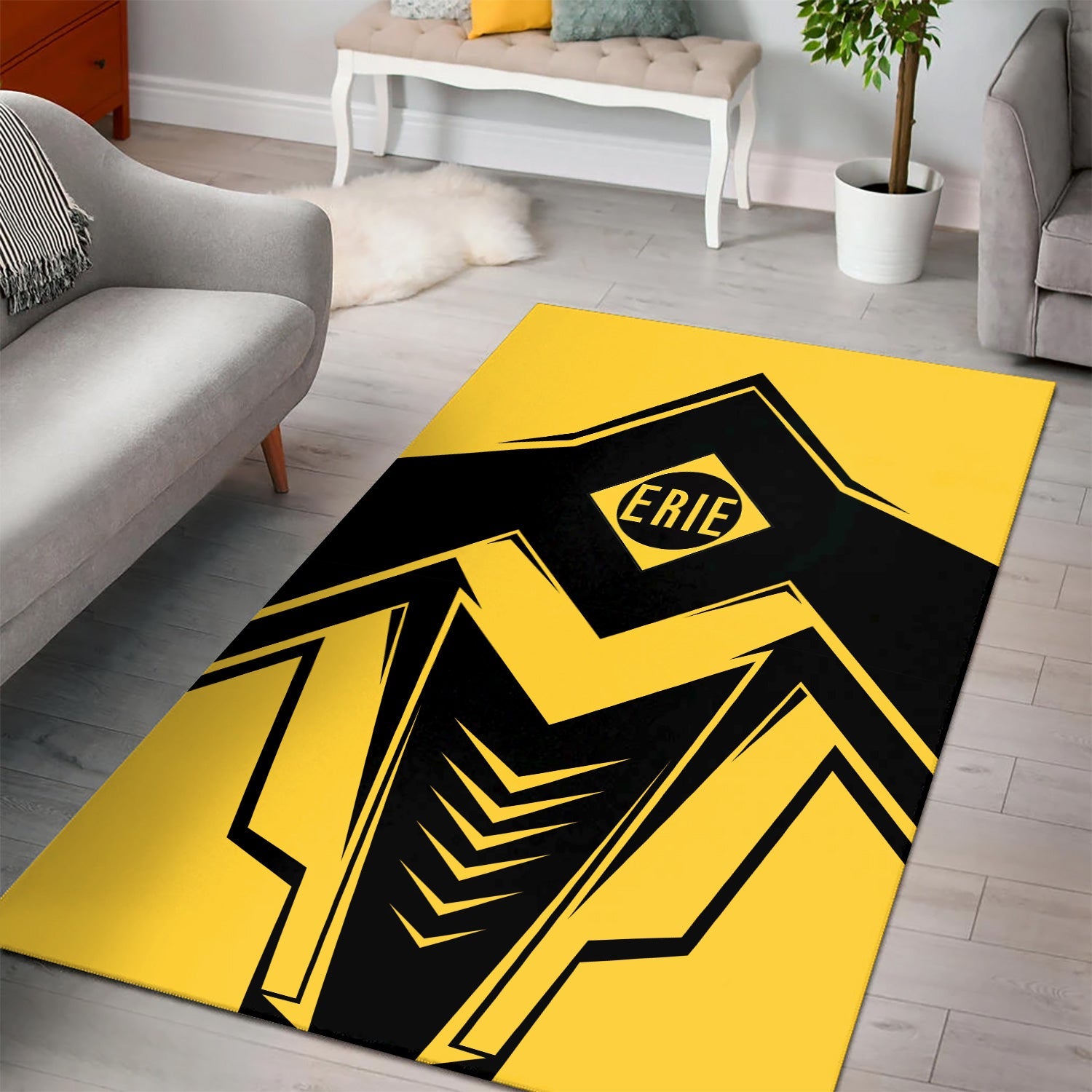 Railspirit Erie Railroad Area Rug Railway Trainspotter Style Rug Gift Idea For Foamers