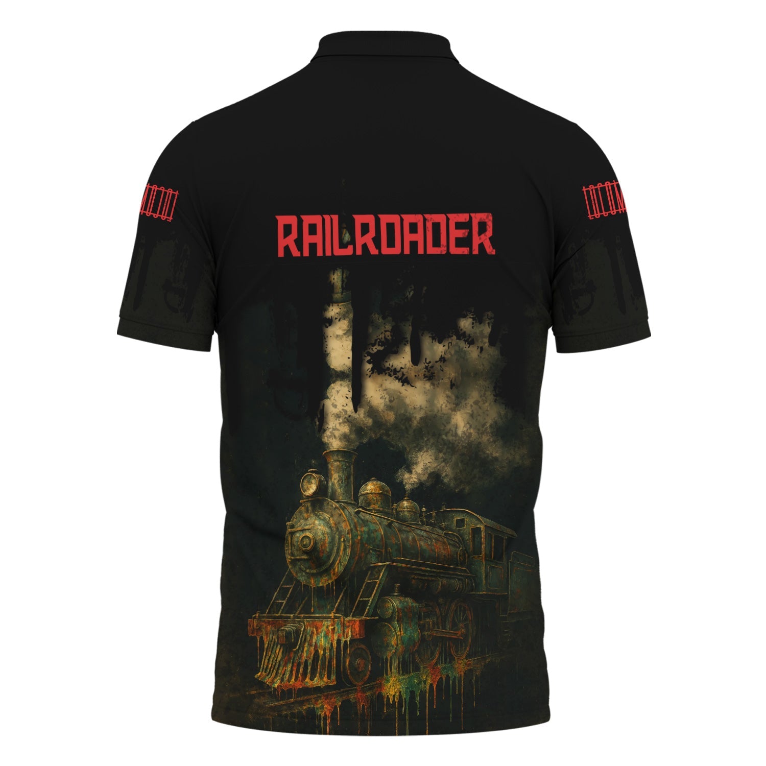 Railspirit Personalized Seaboard Air Line Railroad Polo Shirt Vintage Train Art Style Shirt For Locomotive Fans