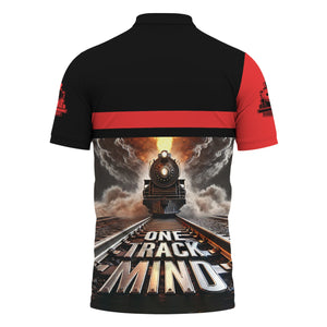 Railspirit Personalized Seaboard Air Line Railroad Polo Shirt One Track Mind Train Printed Shirt