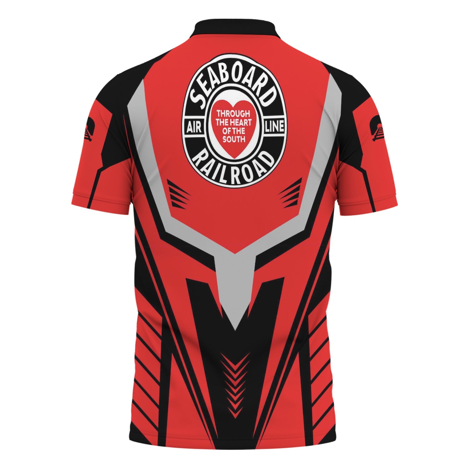 Railspirit Personalized Seaboard Air Line Railroad Polo Shirt Workwear-Inspired with Custom Position Train Shirt