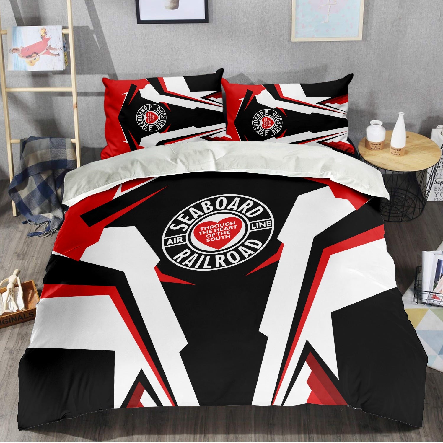 Railspirit Seaboard Air Line Railroad Bedding Set Strong Line Style Bedding Set All Over Print