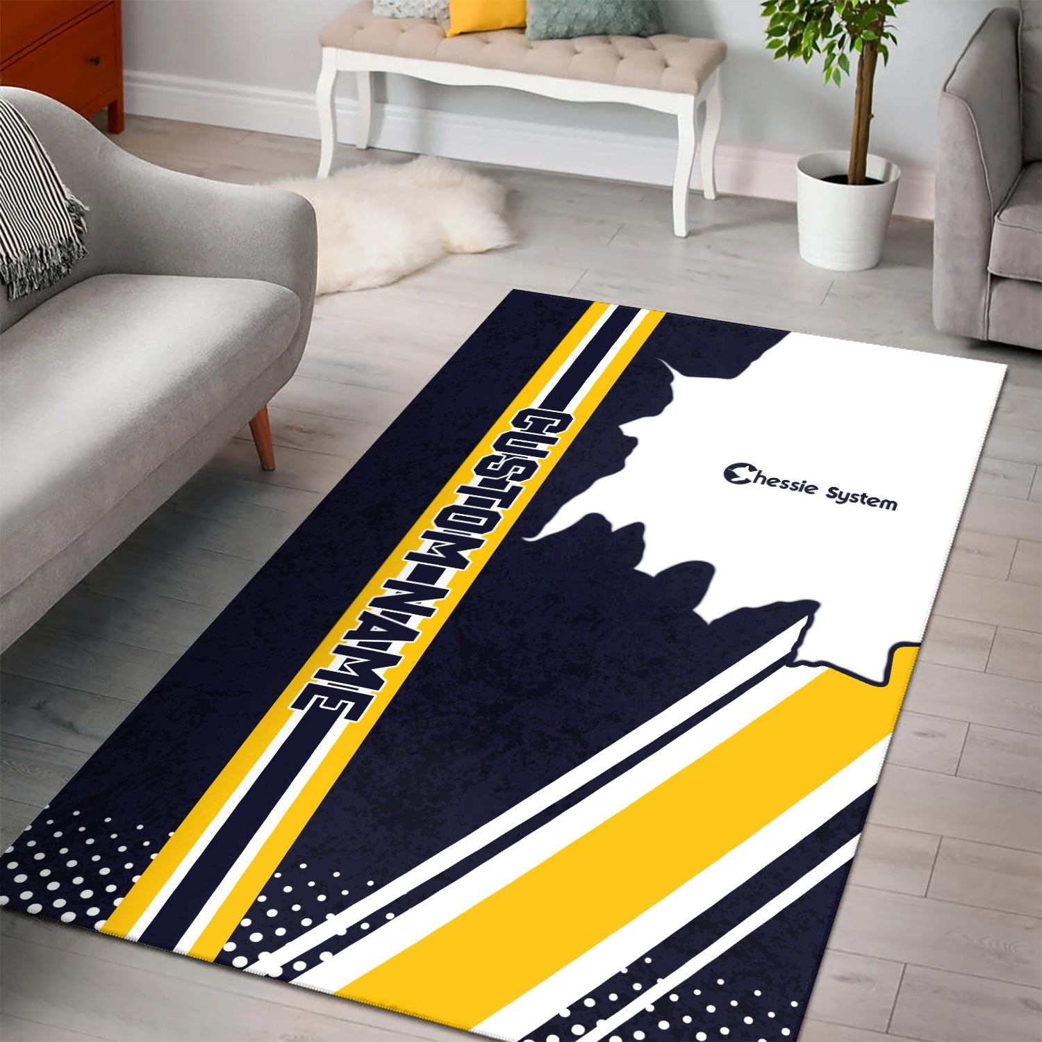 Railspirit Personalized Chessie System Railroad Area Rug Vintage All Over Printed Rug