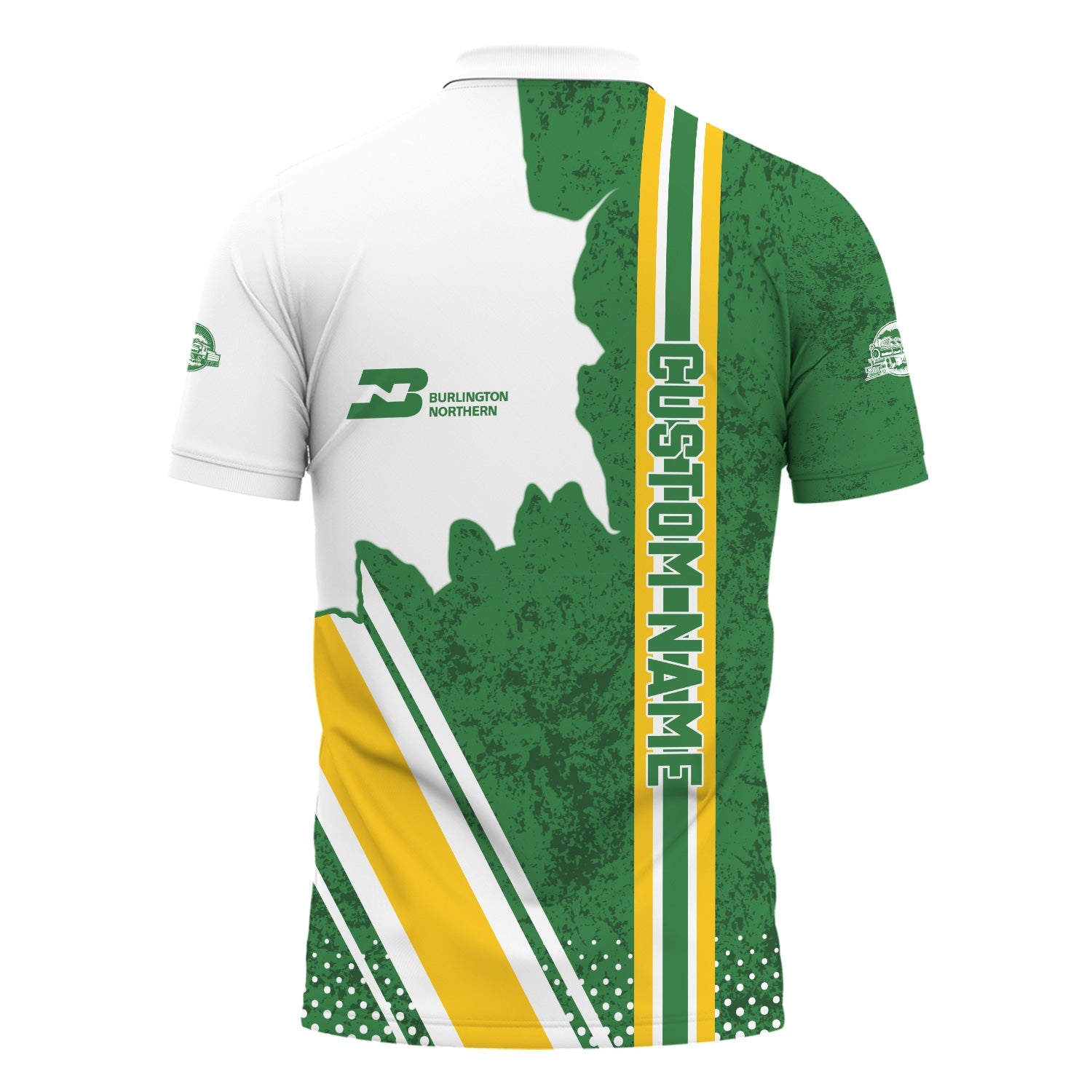 Railspirit Personalized Burlington Northern Railroad Polo Shirt All Over Printed Unisex Shirt