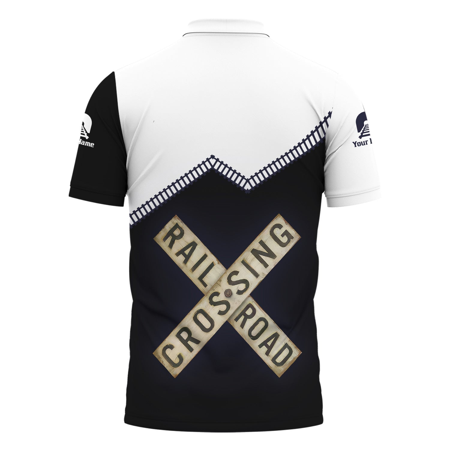 Railspirit Personalized Chessie System Railroad Polo Shirt Railroad Crossing Printed Train Track Shirt