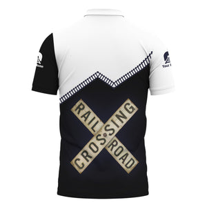 Railspirit Personalized Chessie System Railroad Polo Shirt Railroad Crossing Printed Train Track Shirt