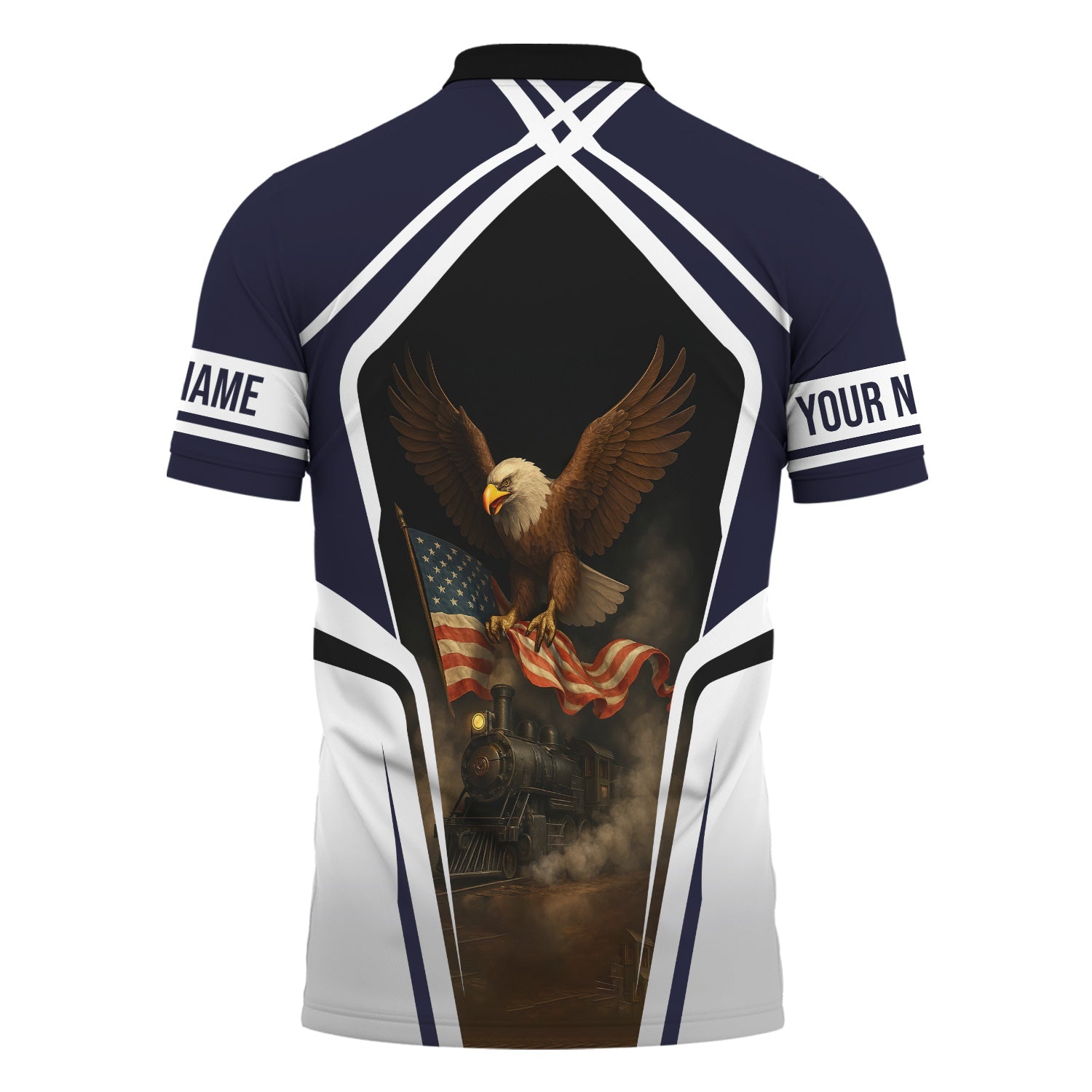 Railspirit Personalized Chessie System Railroad Polo Shirt American Eagle Vintage Train Shirt