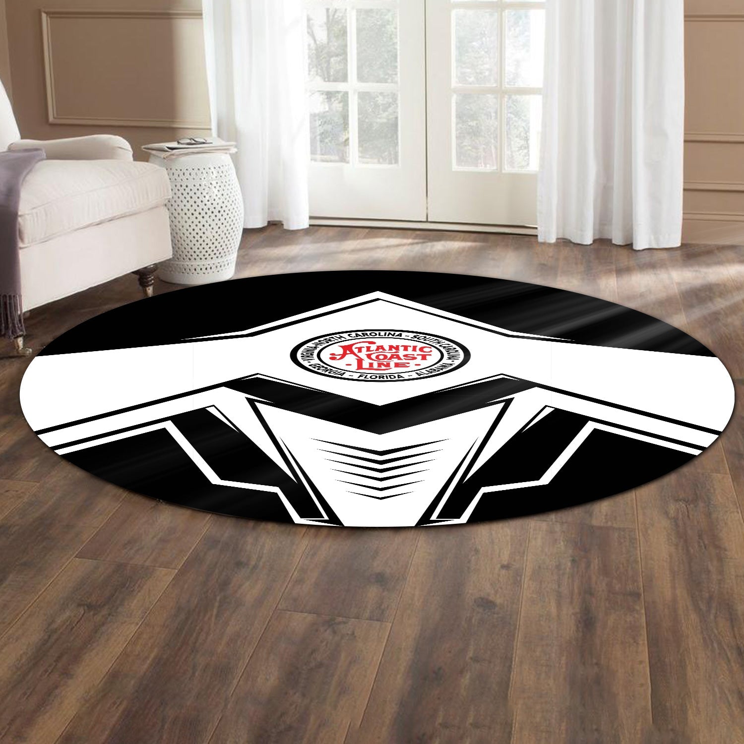 Railspirit Atlantic Coast Line Railroad Round Mat Railway Trainspotter Style Mat Gift Idea For Foamers