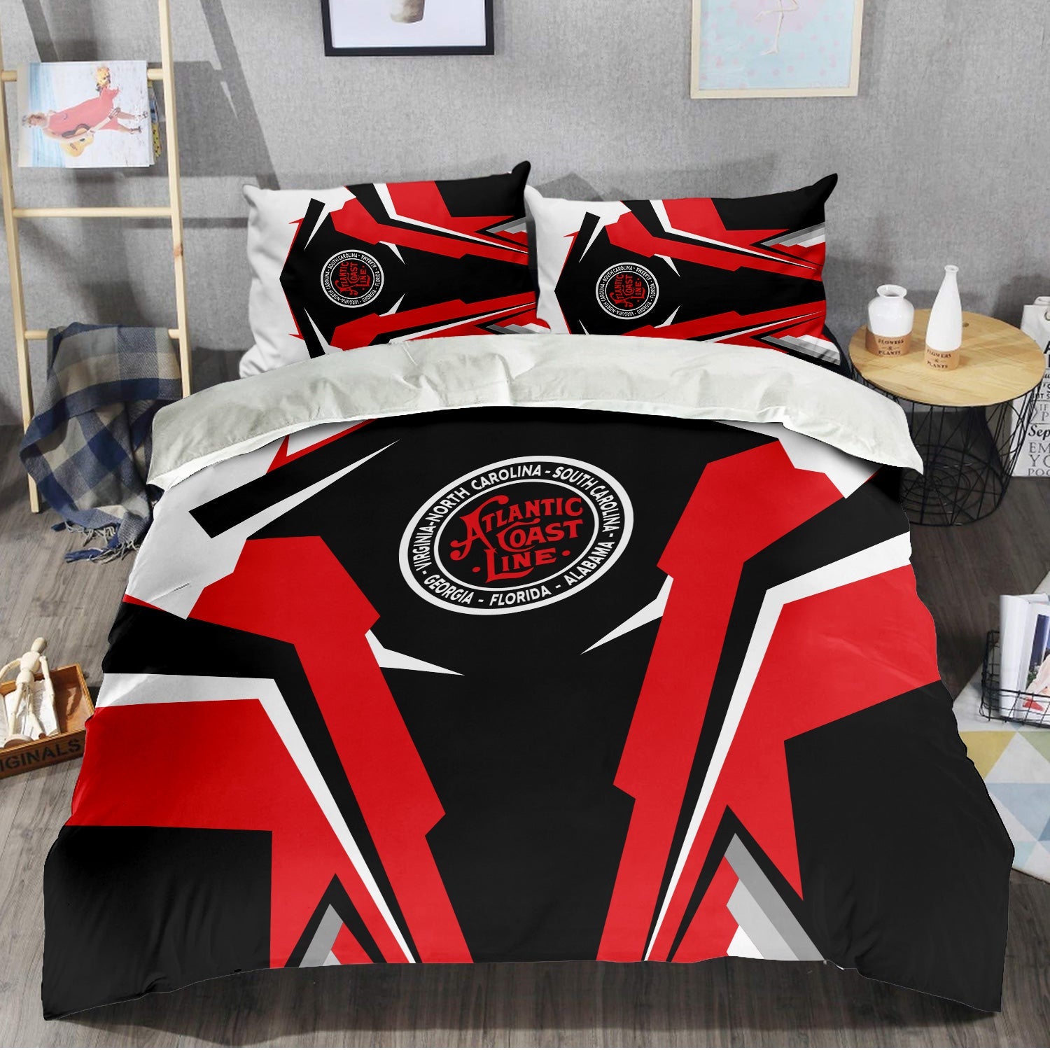 Railspirit Atlantic Coast Line Railroad Bedding Set Strong Line Style Bedding Set All Over Print