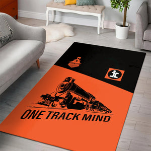 Railspirit Personalized Illinois Central Railroad Area Rug One Track Mind Train Rug Gift Idea For Train Lover