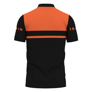 Railspirit Custom Name Illinois Central Railroad Polo Shirt American Train Ticket Printed Shirt