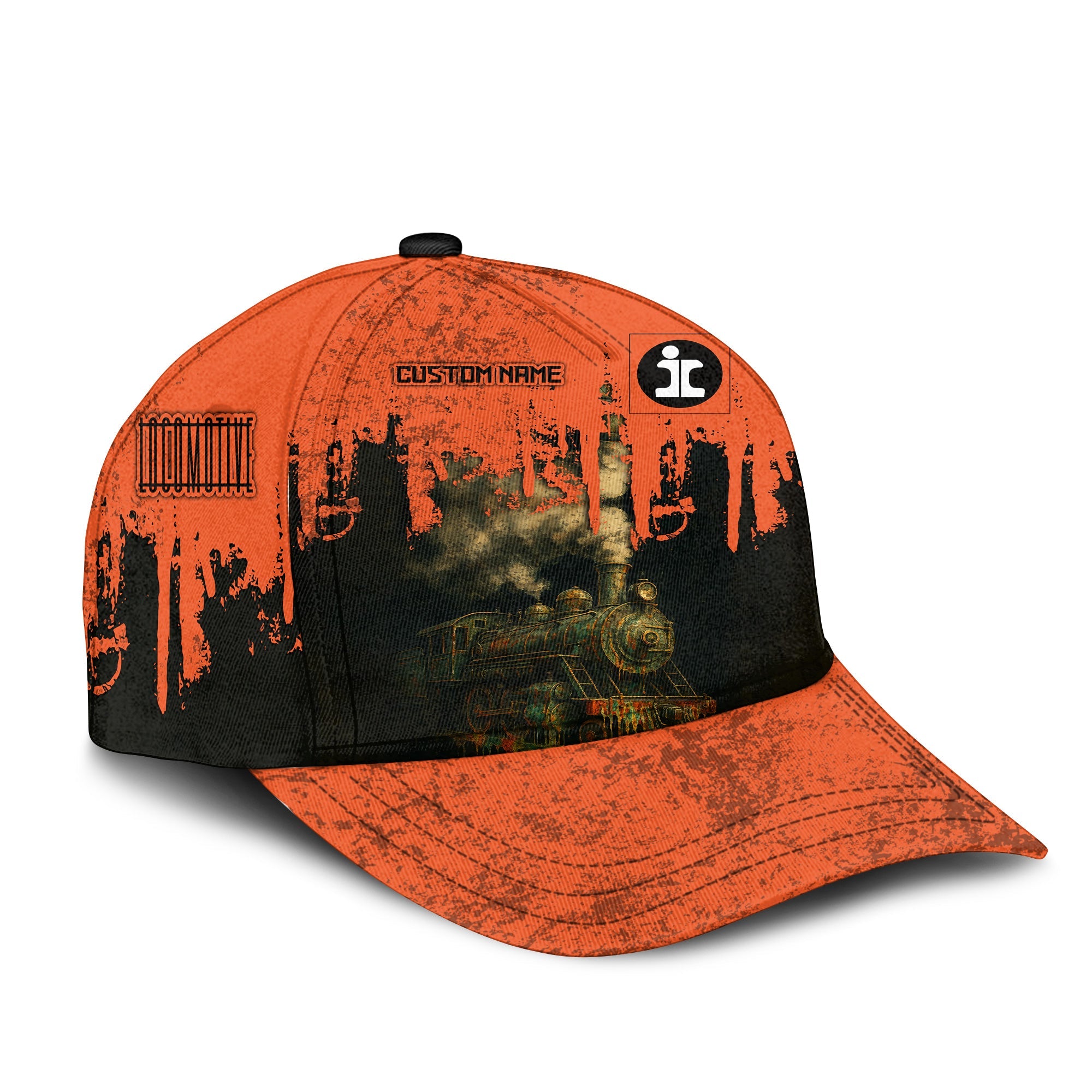 Railspirit Personalized Illinois Central Railroad Classic Cap Vintage Train Art Style Cap For Locomotive Fans