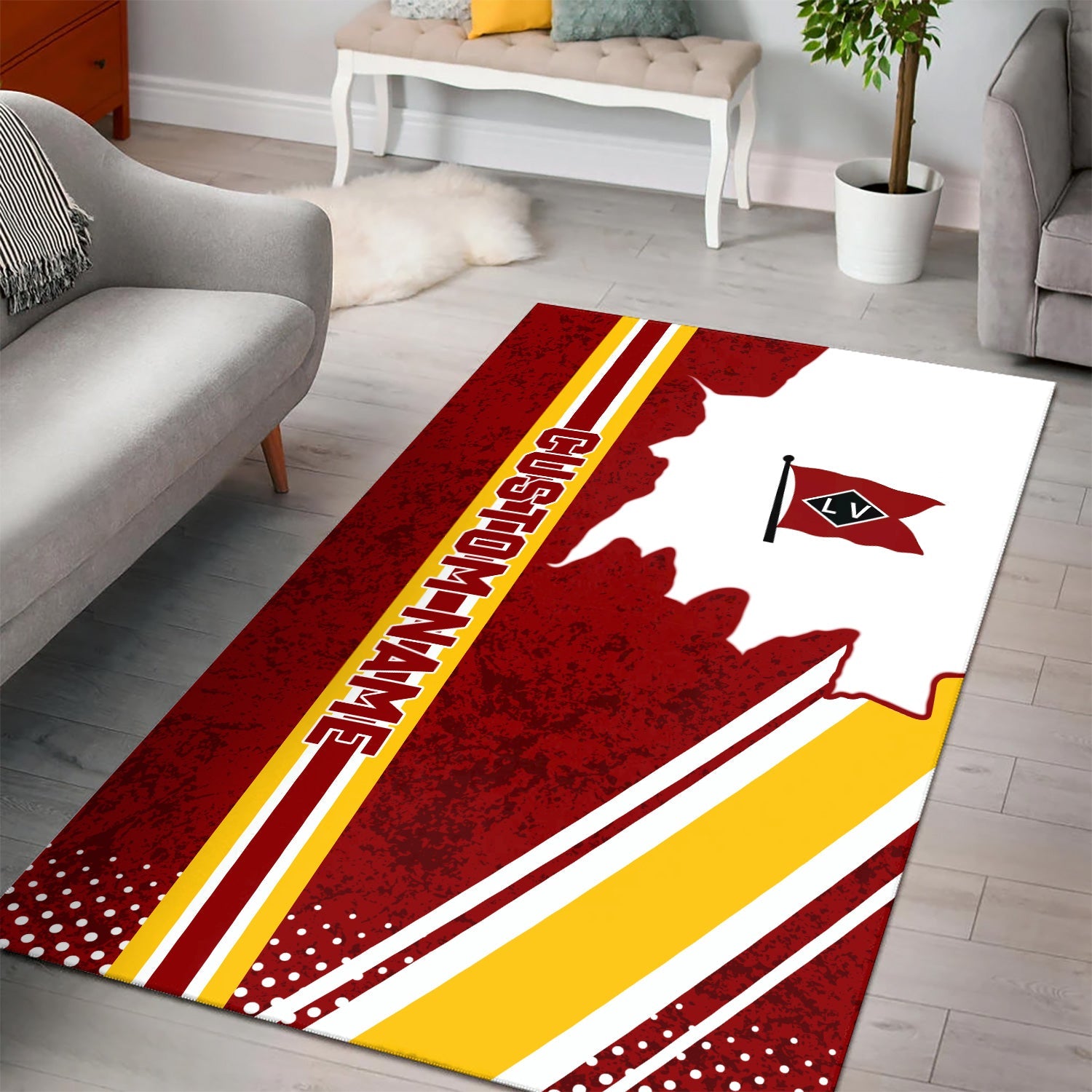 Railspirit Personalized Lehigh Valley Railroad Area Rug Vintage All Over Printed Rug