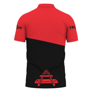 Railspirit Personalized Chicago, Milwaukee, St. Paul and Pacific Railroad Polo Shirt One Track Mind Unisex Train Shirt Gift Idea For Train Lover