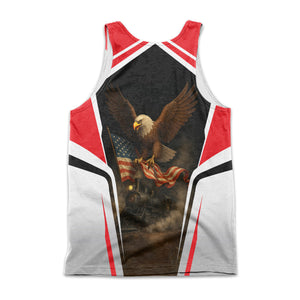 Railspirit Personalized Chicago, Milwaukee, St. Paul and Pacific Railroad Men Tank Top American Eagle Vintage Train Milwaukee Road Shirt