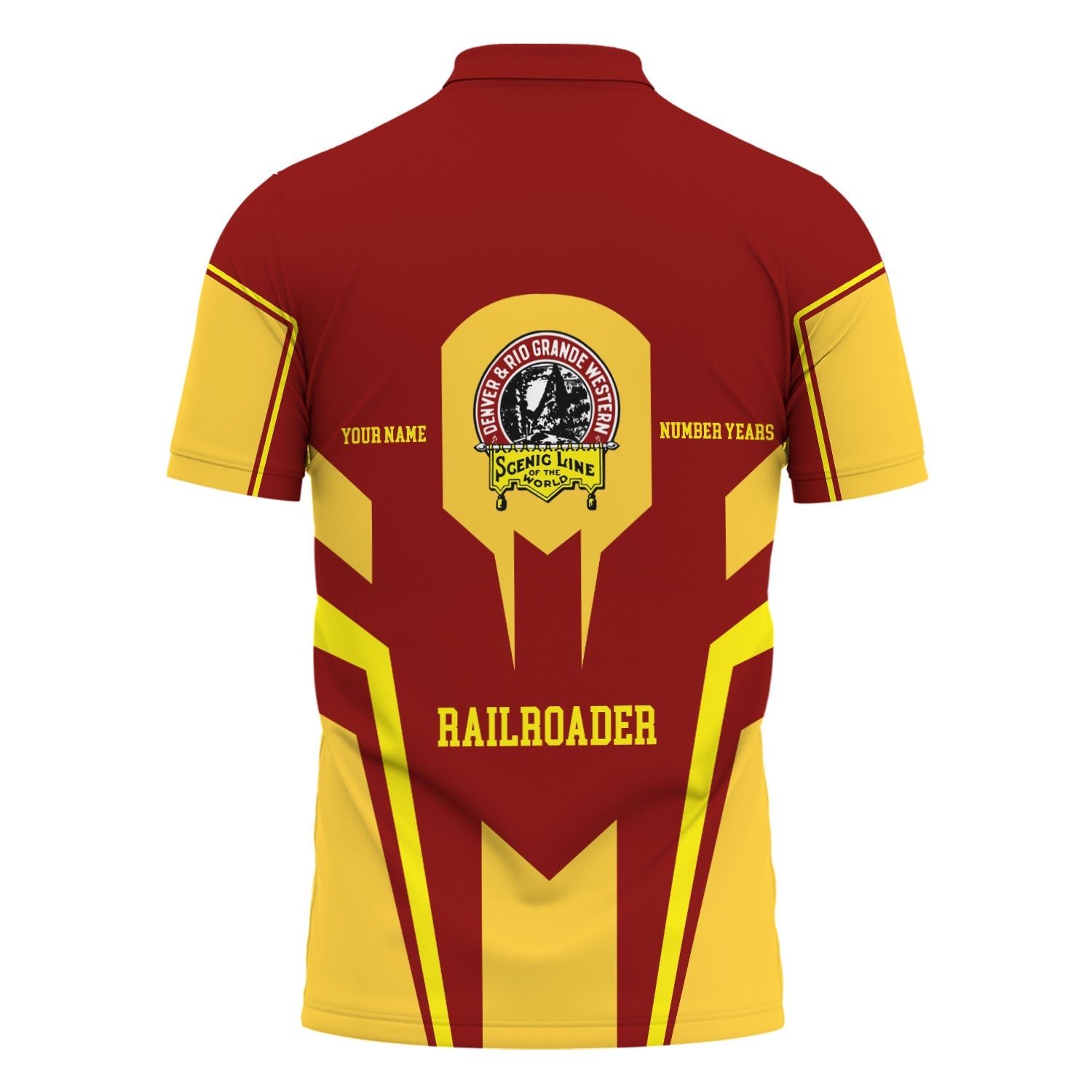 Railspirit Personalized Denver and Rio Grande Western Railroad Polo Shirt Custom Year Railroader Shirt Gift Idea For Train Lover