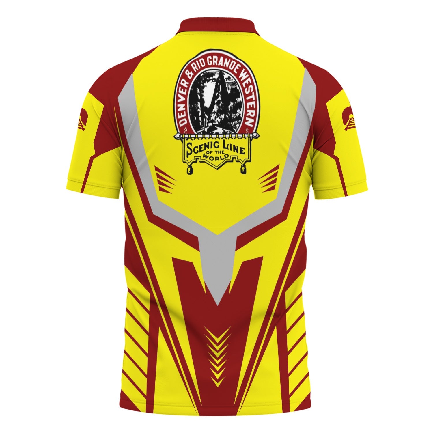 Railspirit Personalized Denver and Rio Grande Western Railroad Polo Shirt Workwear-Inspired with Custom Position Train Shirt