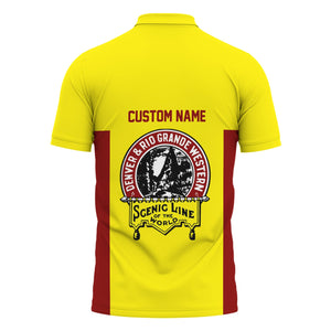Railspirit Custom Name Denver and Rio Grande Western Railroad Polo Shirt Yes I Need All Those Train Printed Shirt