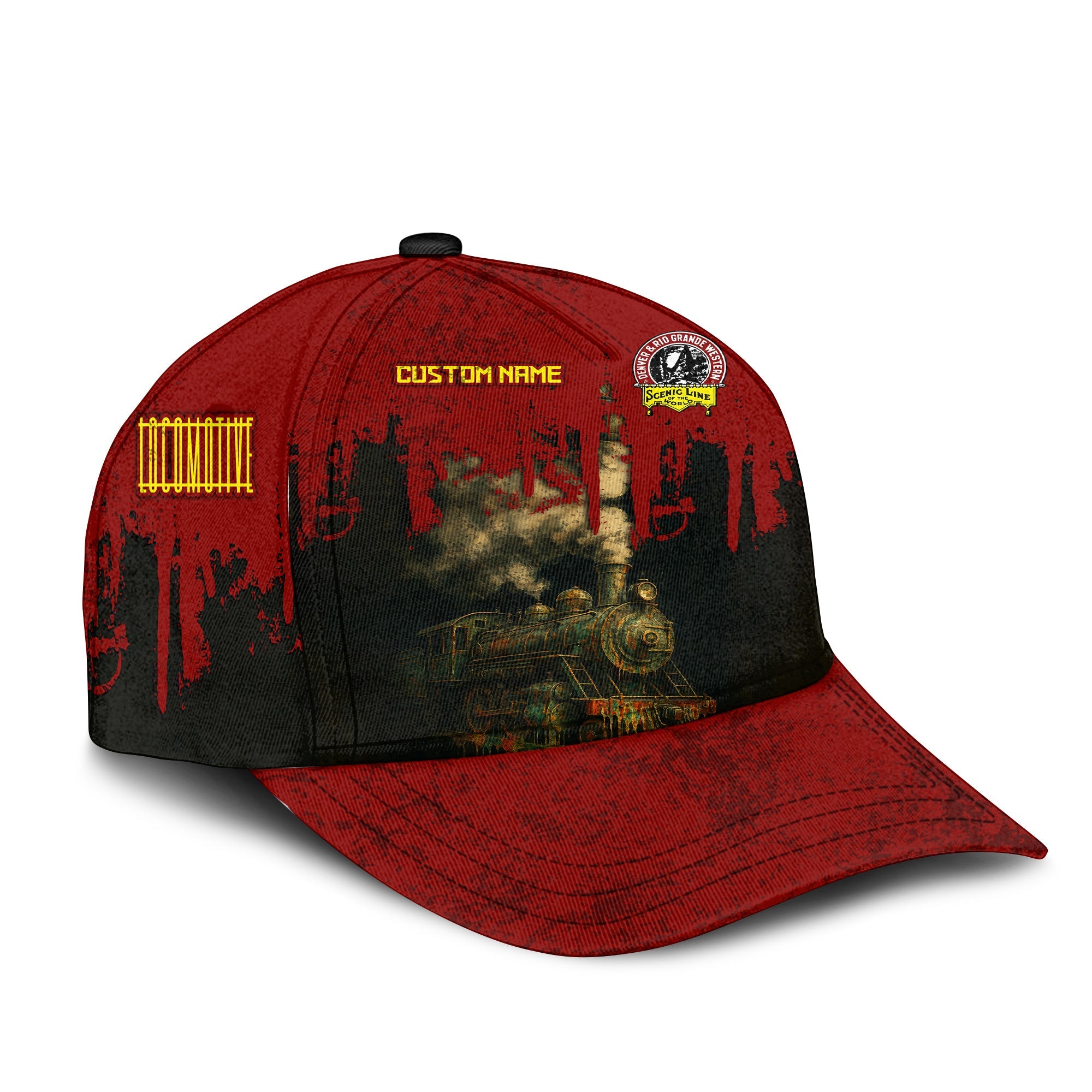 Railspirit Personalized Denver and Rio Grande Western Railroad Classic Cap Vintage Train Art Style Cap For Locomotive Fans