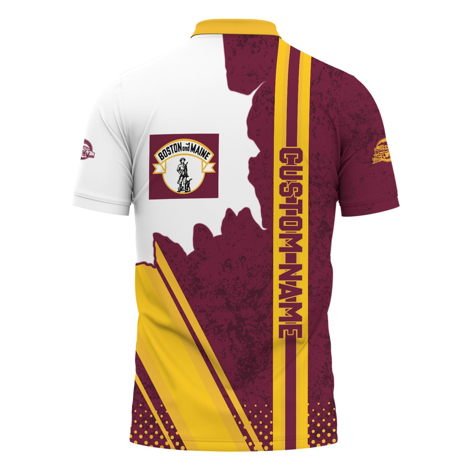 Railspirit Personalized Boston and Maine Railroad Polo Shirt All Over Printed Unisex Shirt