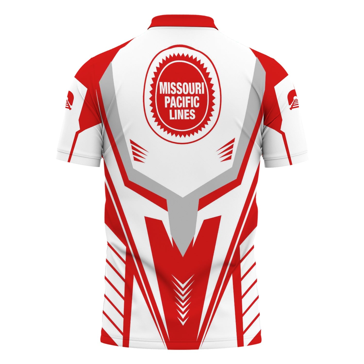 Railspirit Personalized Missouri Pacific Railroad Polo Shirt Workwear-Inspired with Custom Position Train Shirt