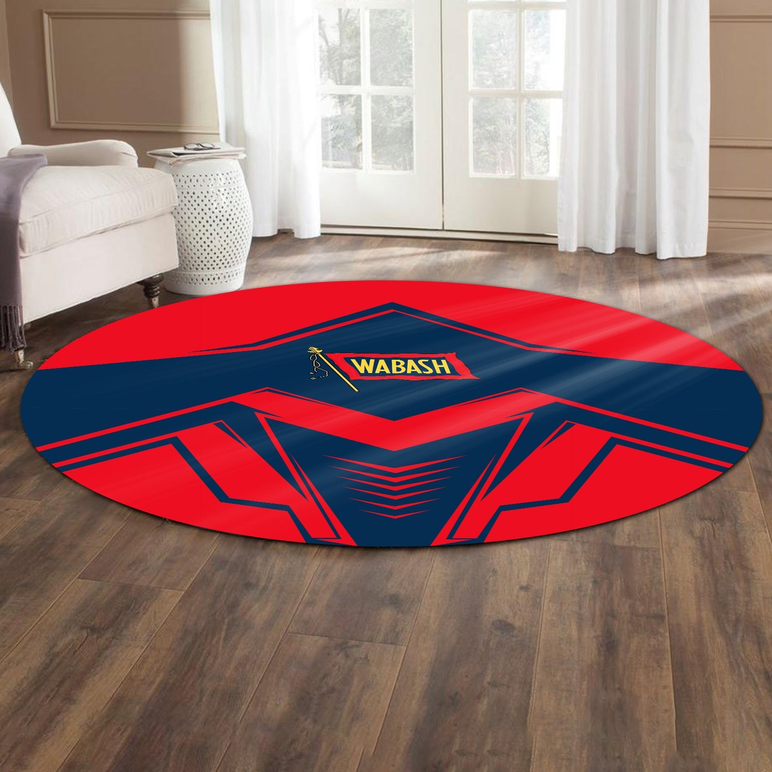 Railspirit Wabash Railroad Round Mat Railway Trainspotter Style Mat Gift Idea For Foamers