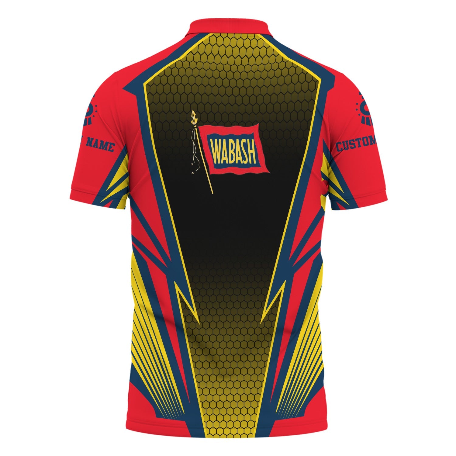 Railspirit Personalized Wabash Railroad Polo Shirt Lightning Graphic Style Shirt Gift Idea For Train Lover