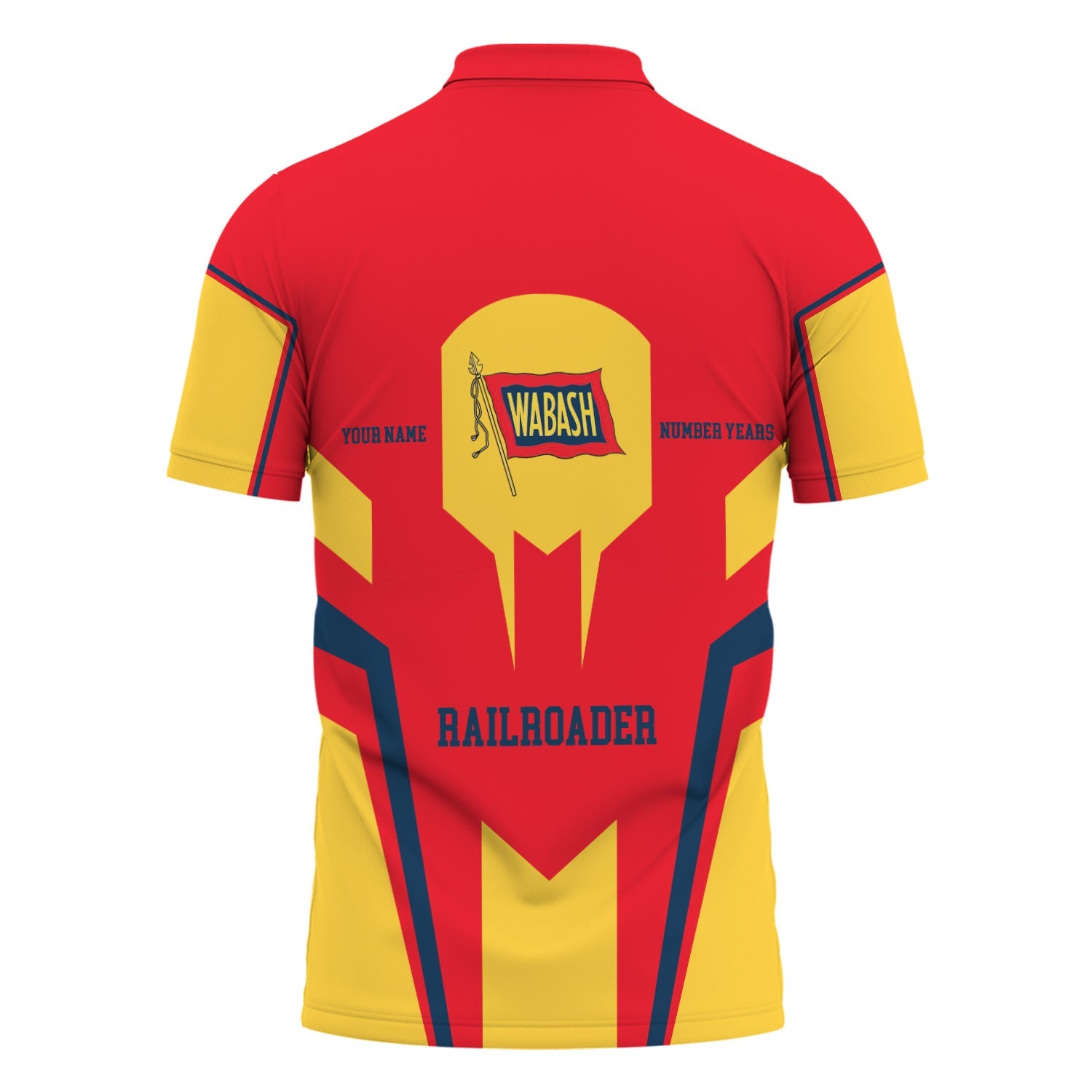 Railspirit Personalized Wabash Railroad Polo Shirt Custom Year Railroader Shirt Gift Idea For Train Lover