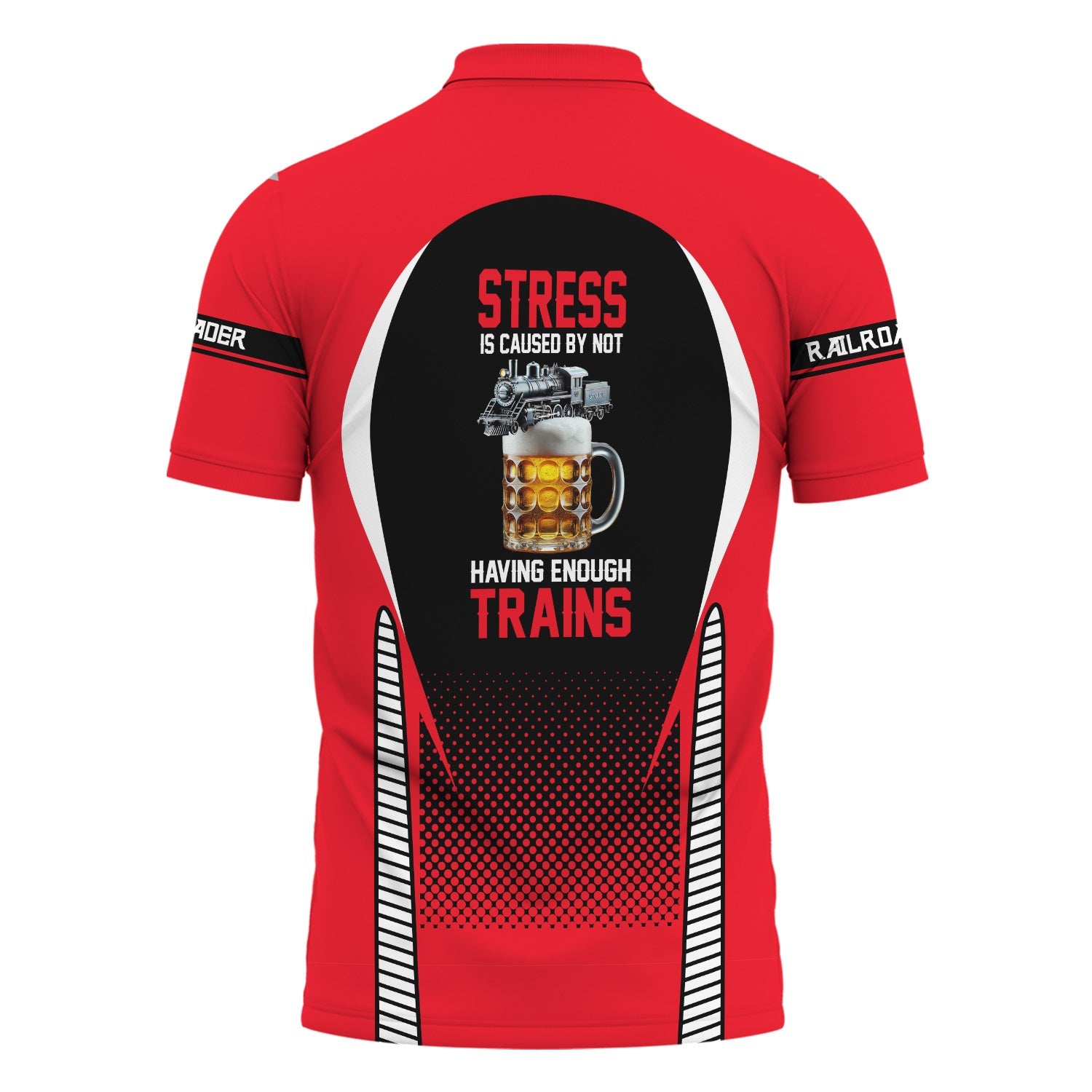 Railspirit Personalized Wabash Railroad Polo Shirt Stress Is Caused By Not Having Enough Trains Shirt All Over Print