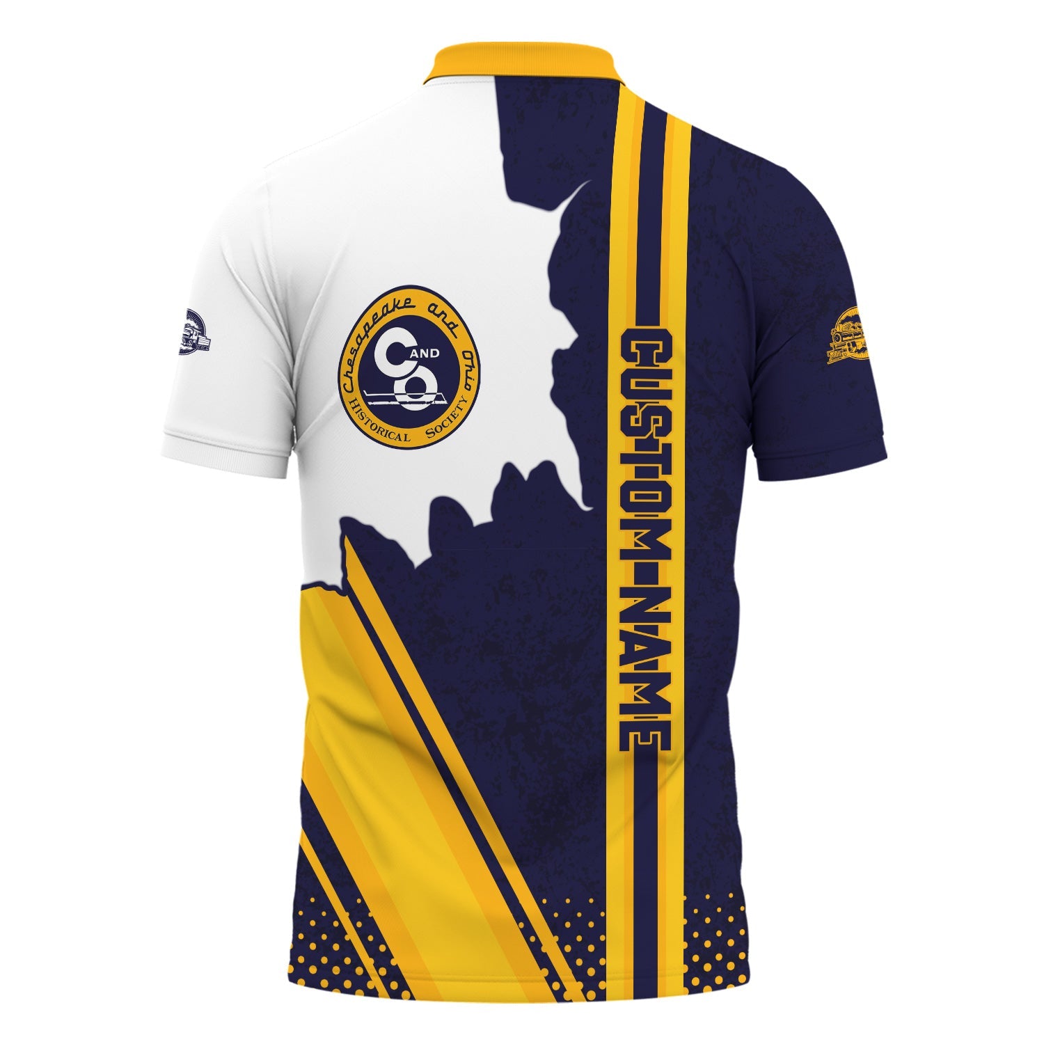 Railspirit Personalized Chesapeake and Ohio Railway Polo Shirt C&O All Over Printed Unisex Shirt