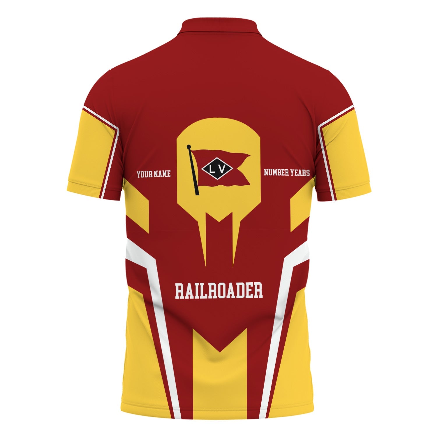 Railspirit Personalized Lehigh Valley Railroad Polo Shirt Custom Year Railroader Shirt Gift Idea For Train Lover